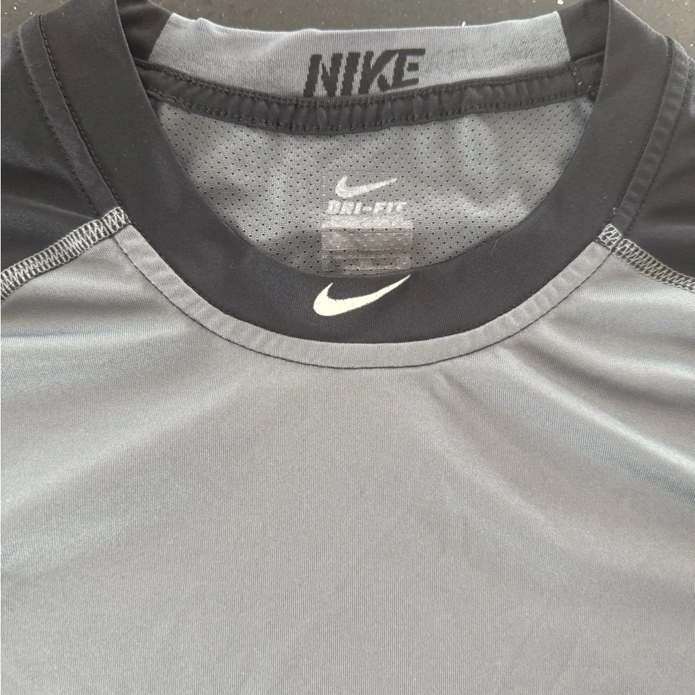 Nike Black and Gray Raglan Long Sleeve Shirt